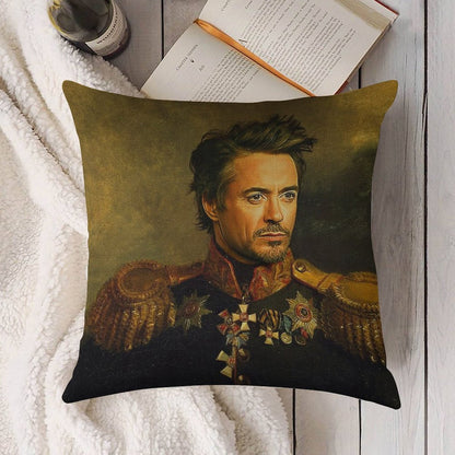 Robert Downey Jr - Replaceface Linen Throw Pillow Cover