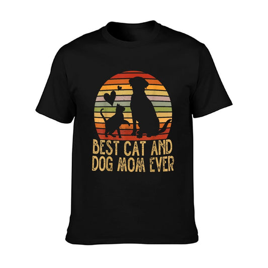 Retro Cat Dog Mom Cat Mama Furmama Puppy Kitty Mother&#39;s Day T-Shirt