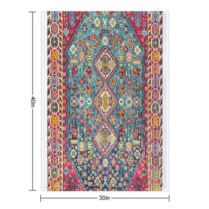 Heritage Moroccan Carpet Style Throw Blanket