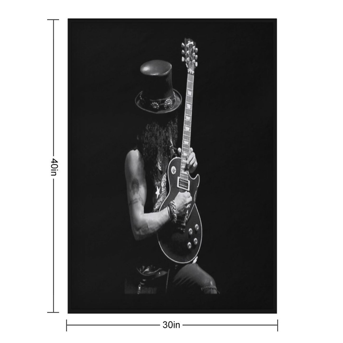 Stage Slash Guitars Vintage Throw Blanket