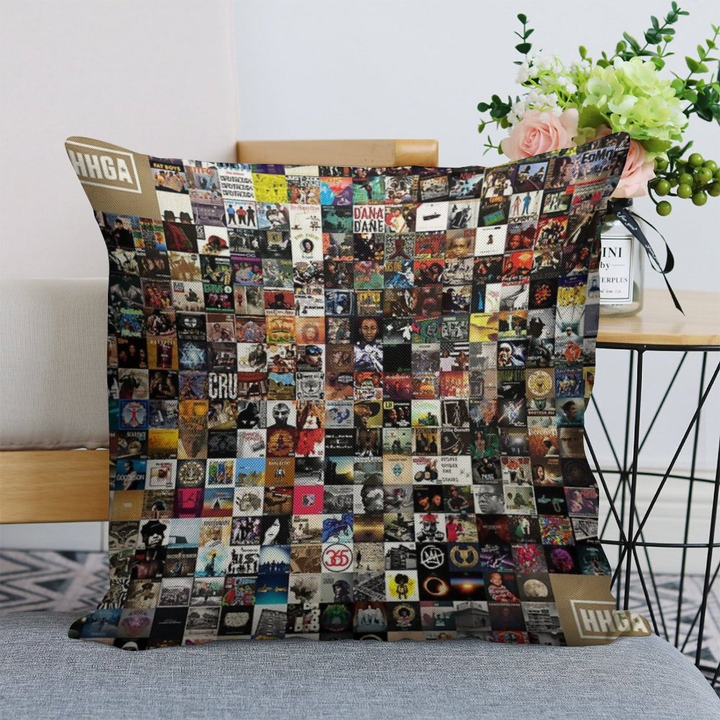 Greatest Hip Hop Albums 1986 - 2018 Linen Throw Pillow Cover