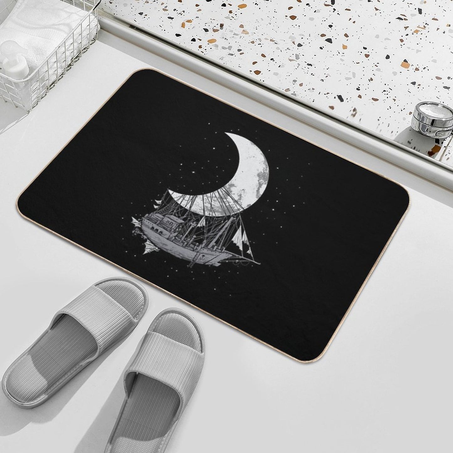Moon Ship  Eco-Friendly Bath Mat