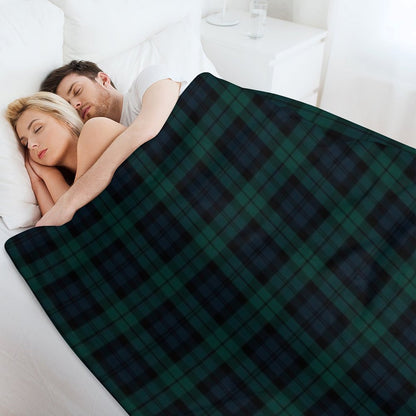 Black Watch Tartan Plaid Pattern Throw Blanket