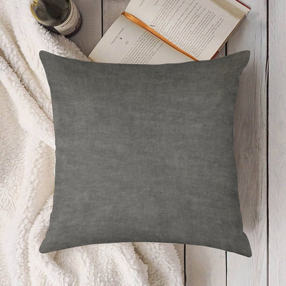 ██ Rough Concrete Gray Linen Throw Pillow Cover