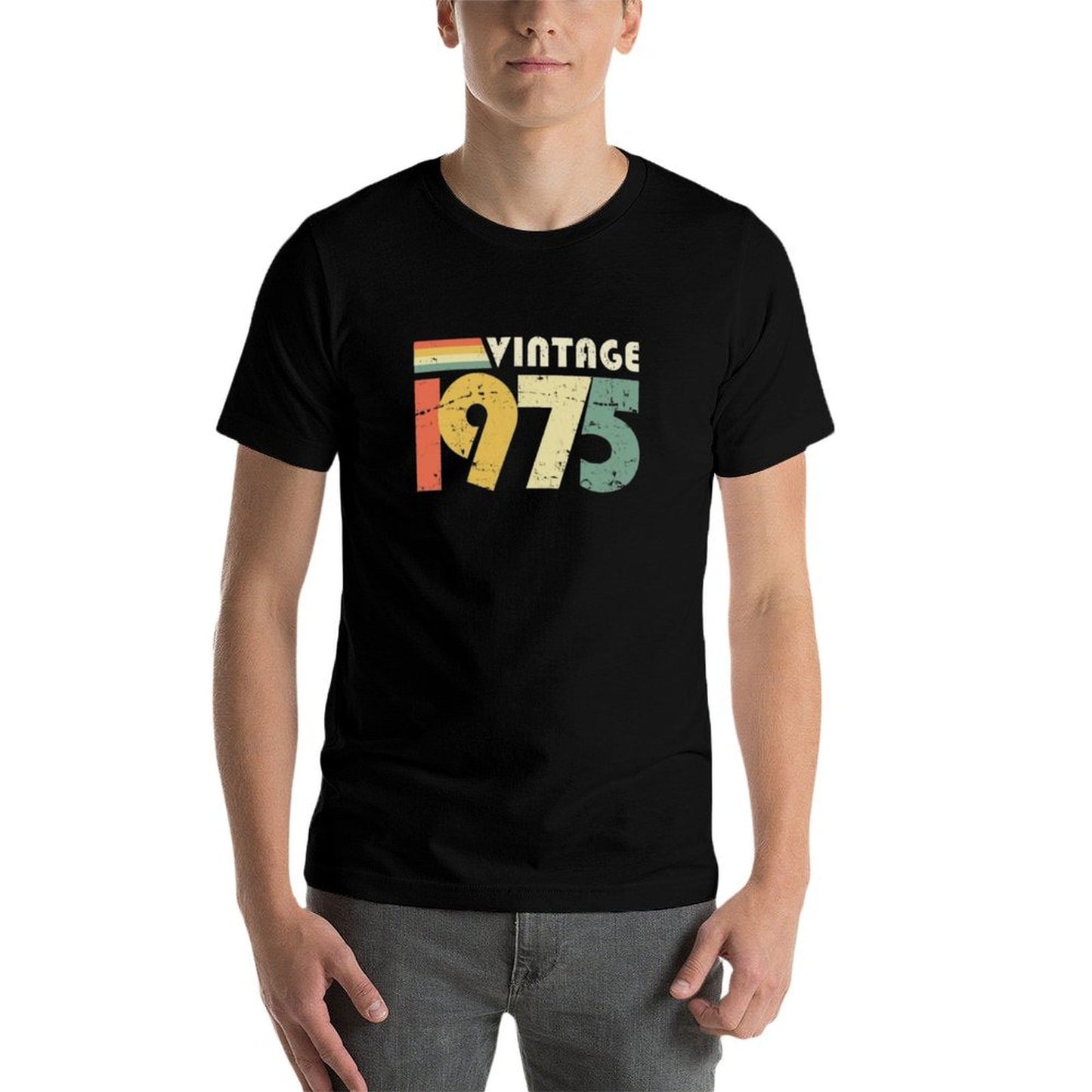 Vintage 1975, 50th Birthday Gift Distressed Design  Graphic-printed T-Shirt
