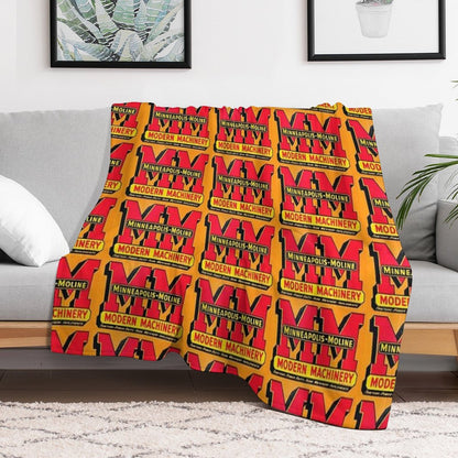 Minneapolis Moline Modern Machinery Throw Blanket