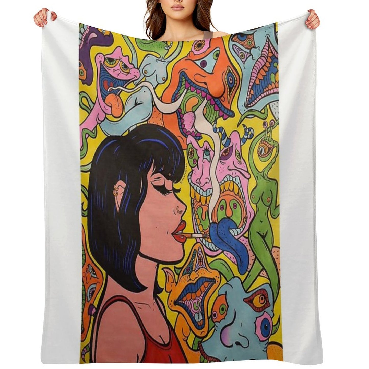 Trip Within My Mind Throw Blanket