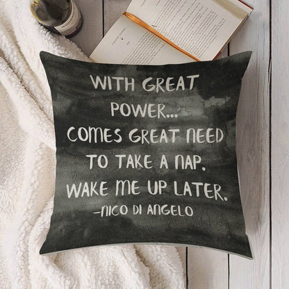 Naps Linen Throw Pillow Cover