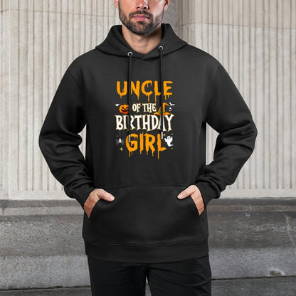 Uncle of The Birthday Girl Halloween 1st Birthday Girl Medium-Weight Fabric Hoodie