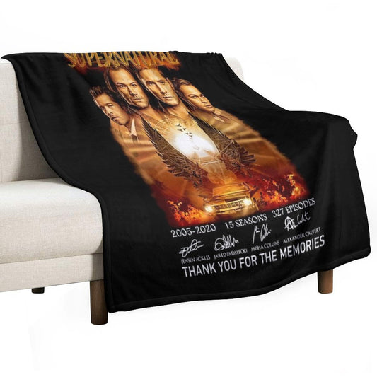 Supernatural Thank You For The Memories Throw Blanket