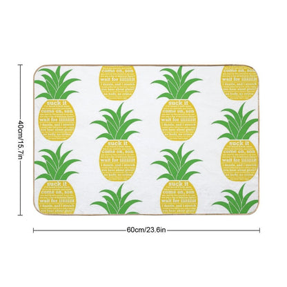 Psych Quotes Pineapple Bath Mat