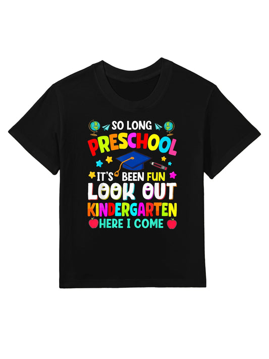So Long Preschool Graduation Graduate Teacher Kid Boy Girl Kids T-Shirt