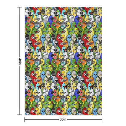 Too Many Birds! Bird Squad Classic Throw Blanket