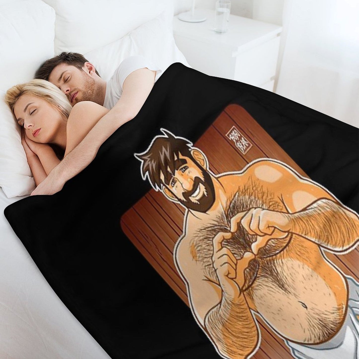 ADAM LIKES SAUNAS Throw Blanket