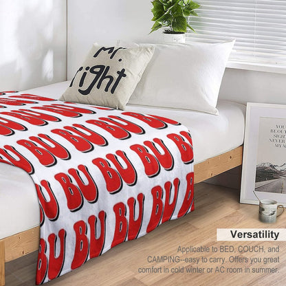 BU Boston University Throw Blanket