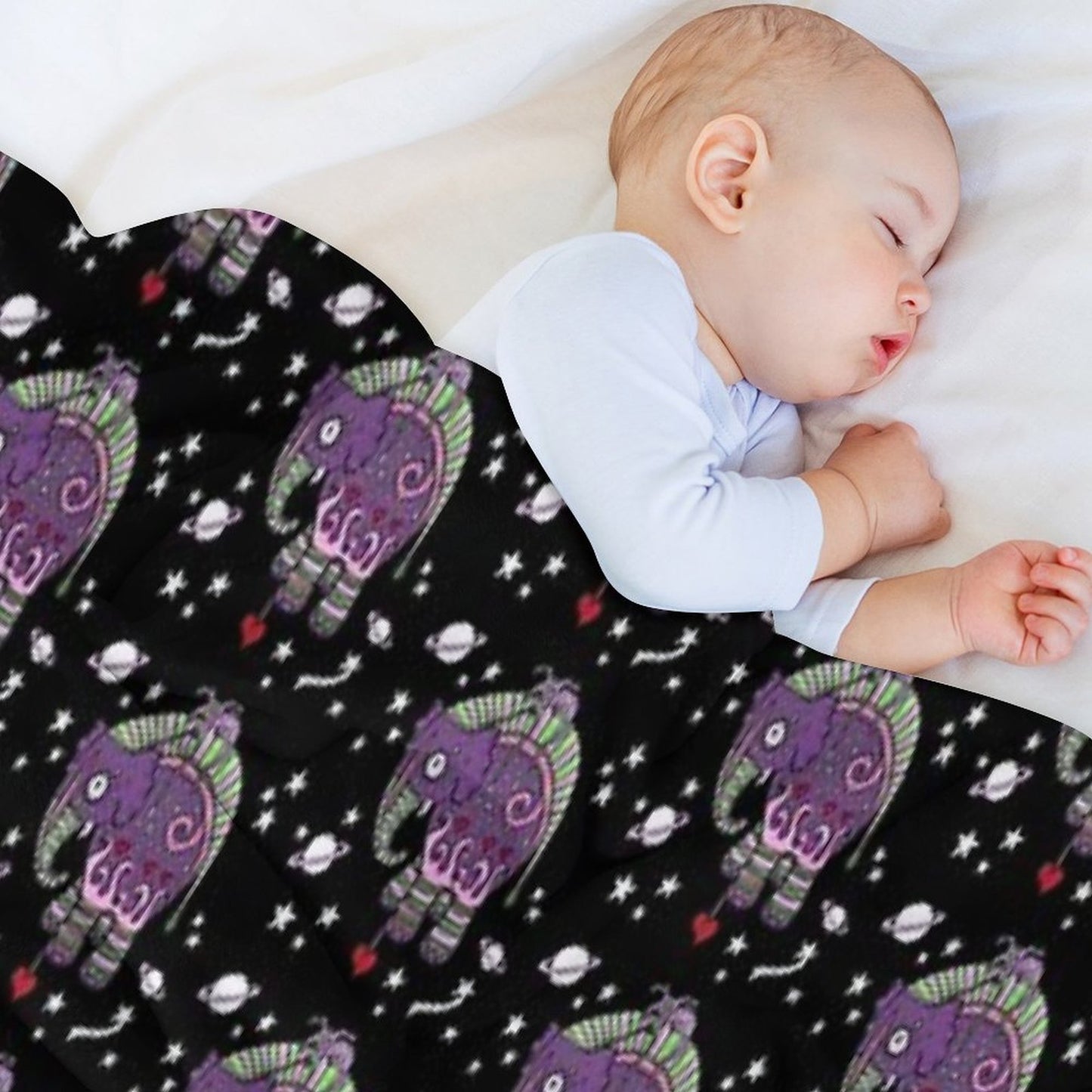 Interstellar Elephant Tee Throw Blanket