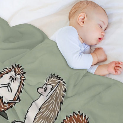 Hedgehog Yoga Throw Blanket