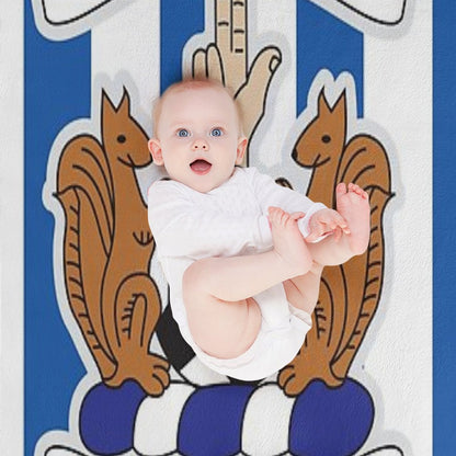 Kilmarnock Football Club Logo - Stripes Throw Blanket