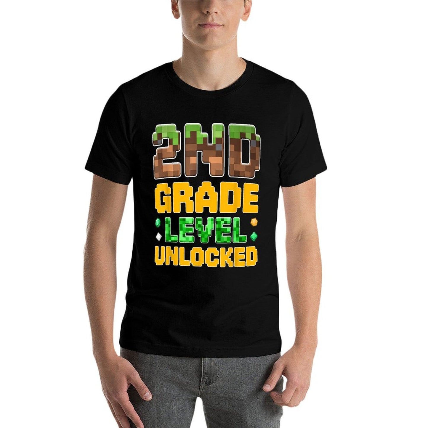 Back to School 2nd Grade Boys Gamer First Day Second Grade  Cotton T-Shirt
