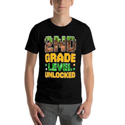 Back to School 2nd Grade Boys Gamer First Day Second Grade  Cotton T-Shirt