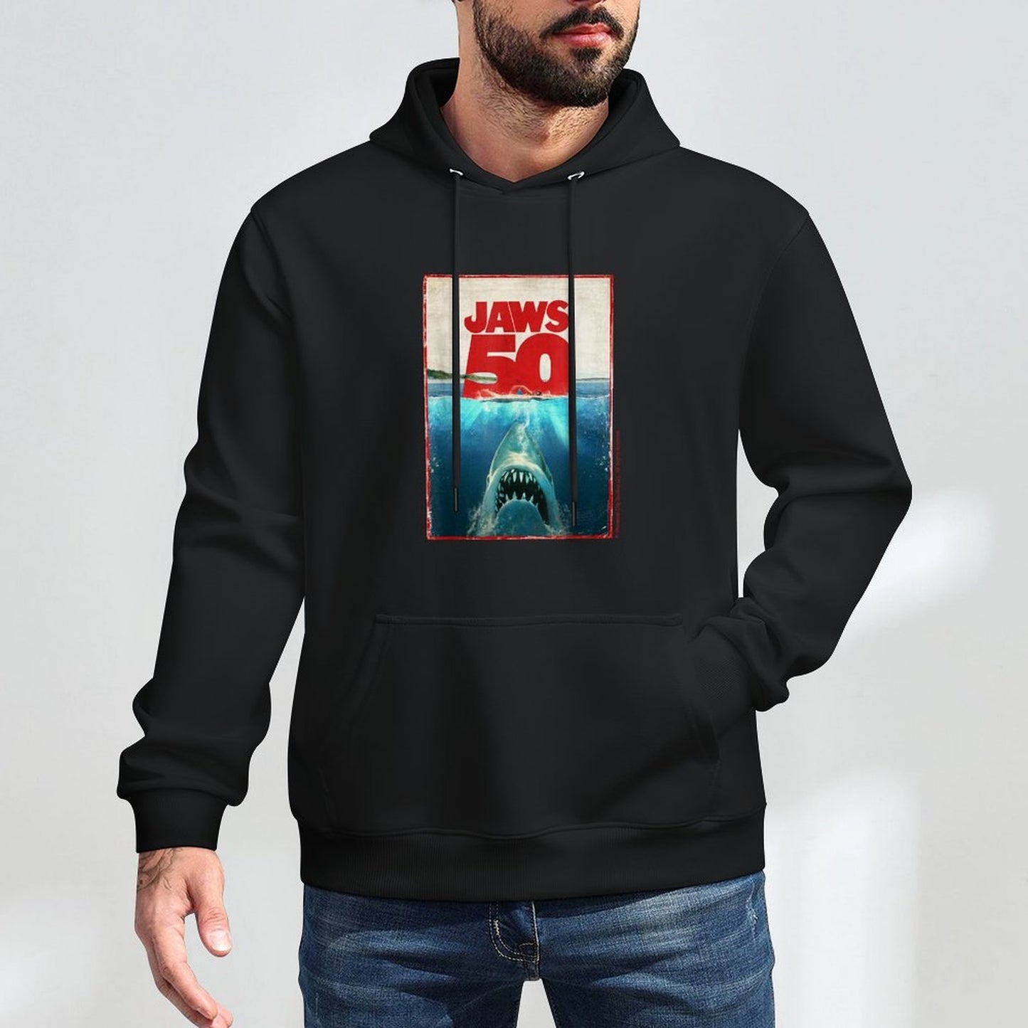 Jaws 50 Jaws 2025 Celebration Classic Durable Construction Hoodie