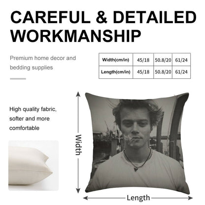 JJ Rudy Pankow Outer Banks Netflix Linen Throw Pillow Cover