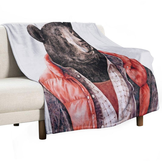 Black Bear Throw Blanket