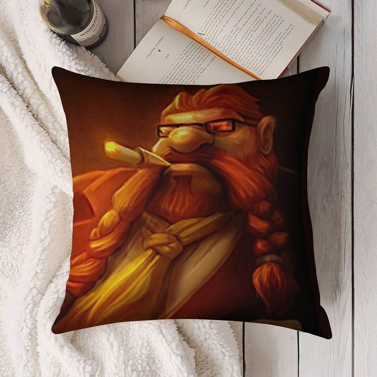 Gragas Alpha Male Linen Throw Pillow Cover