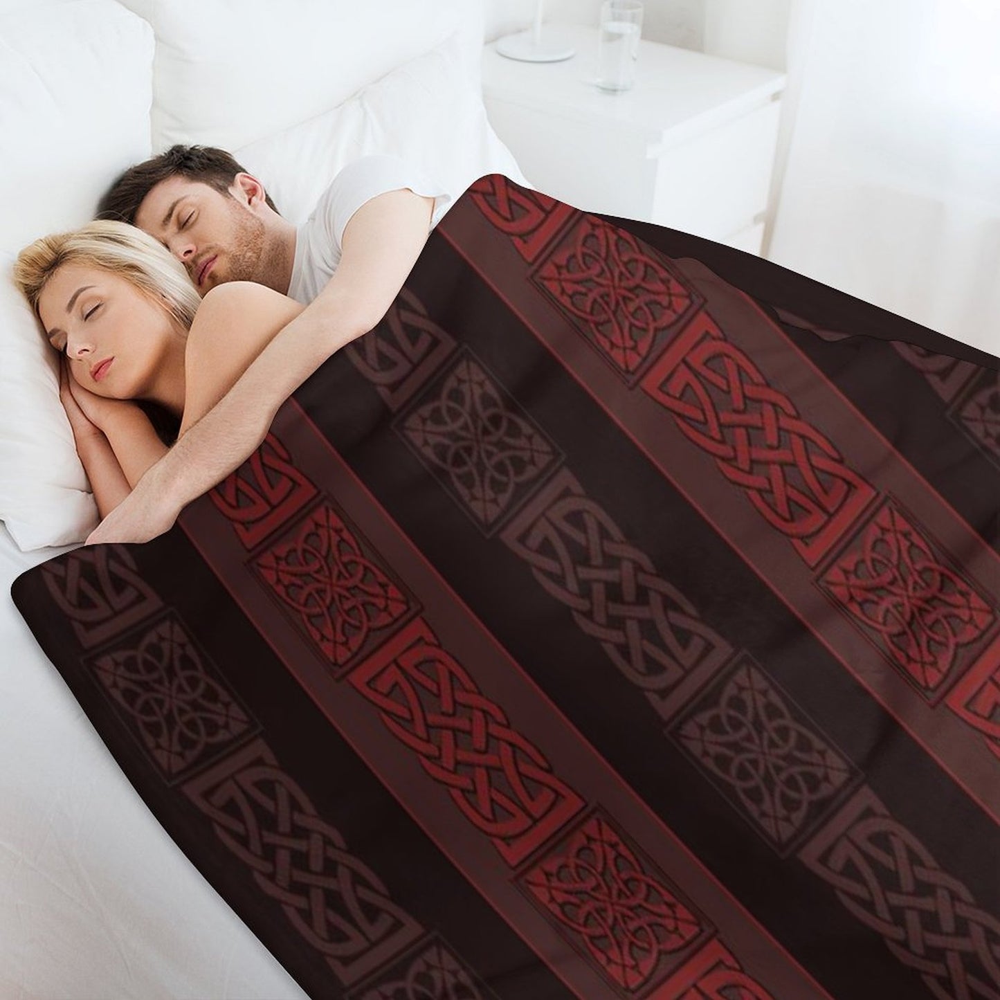 Viking Dark Red Throw Blanket