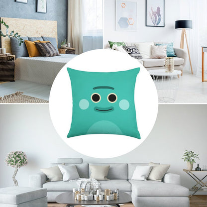 Bumble Nums  Grumble Linen Throw Pillow Cover
