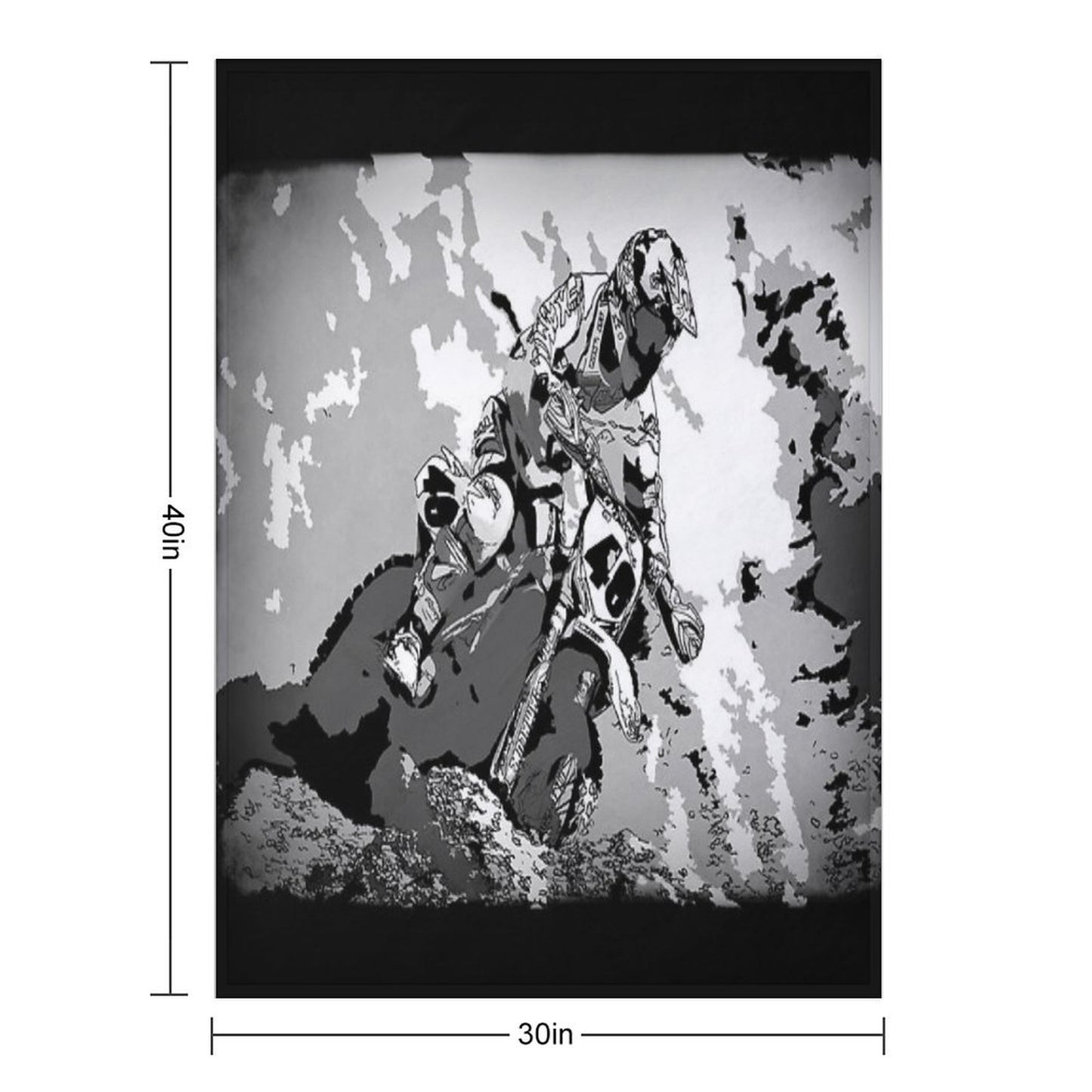 Motocross Dirt-Bike Championship Racer Throw Blanket