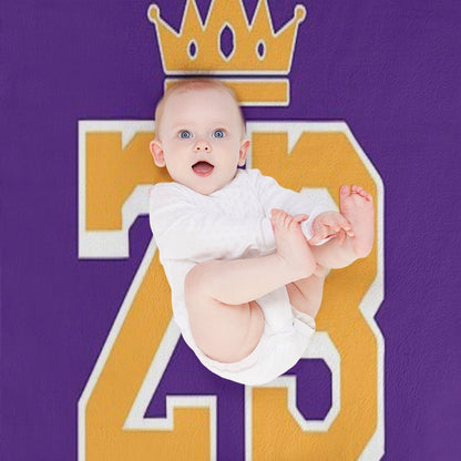 LeBron King 23 Away Throw Blanket