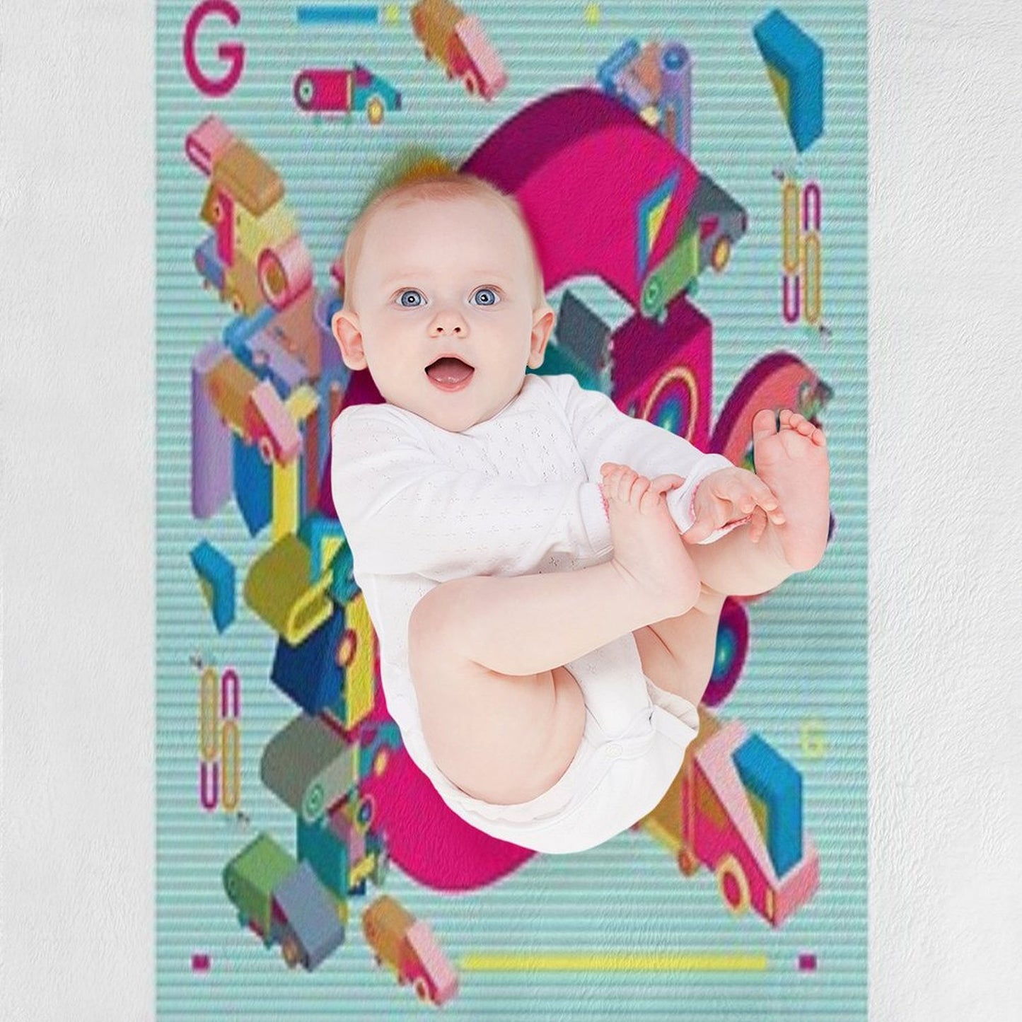 Vector Alphabet 3D Letter G Throw Blanket