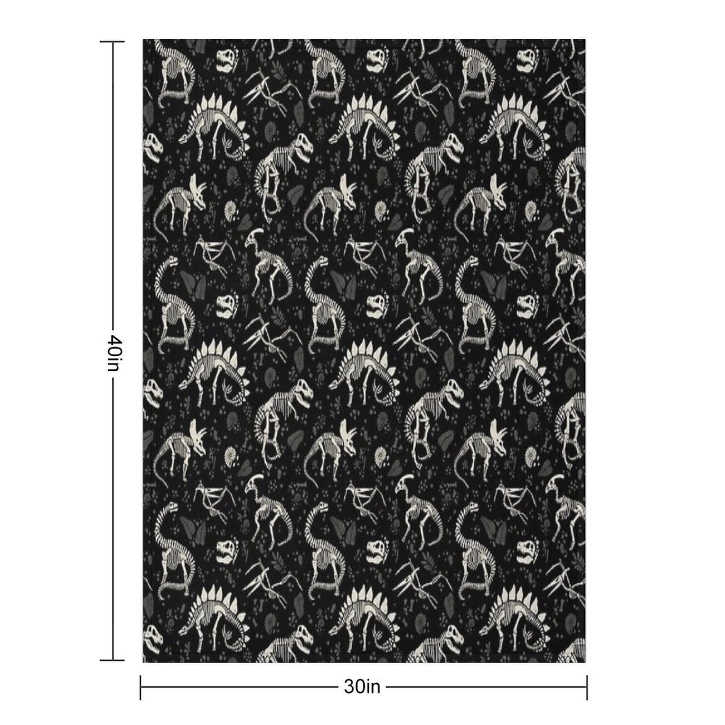Excavated Dinosaur Fossils Throw Blanket