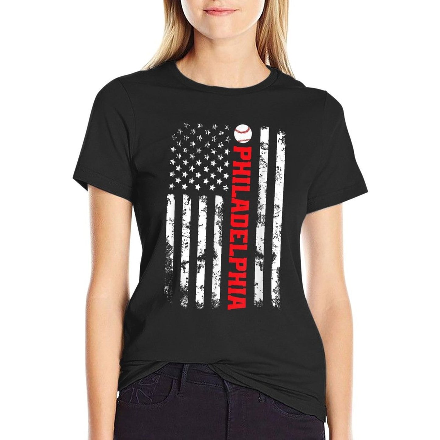 Philadelphia Baseball USA  Cotton T-Shirt