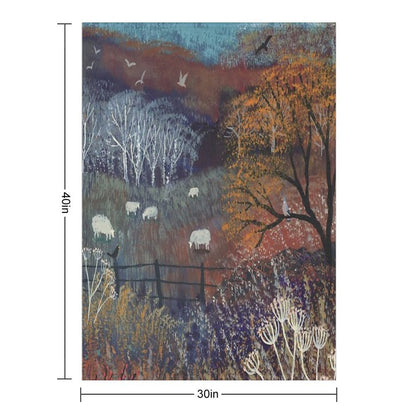 Colours of Autumn Throw Blanket