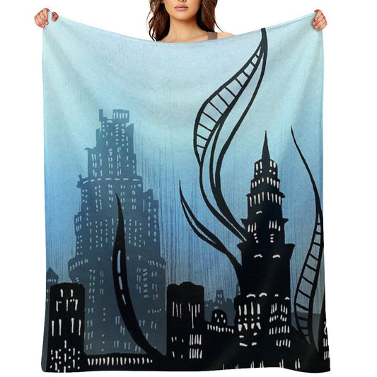Amaurot - Inktober Throw Blanket