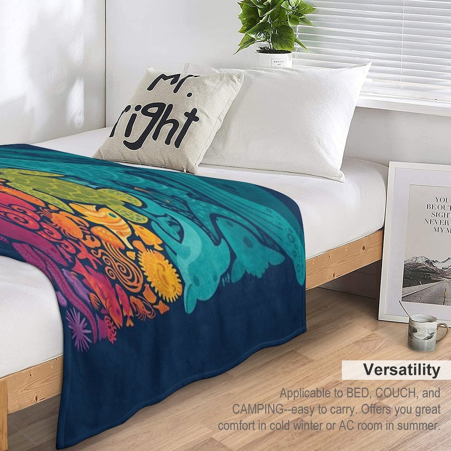Aquatic Spectrum Throw Blanket