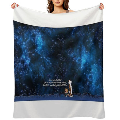 Calvin And Hobbs Space Throw Blanket