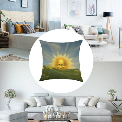 Ainsley Harriott in The Sun Linen Throw Pillow Cover