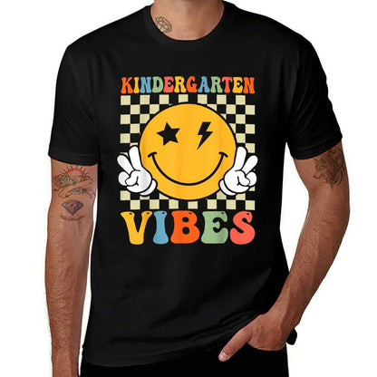 Kindergarten Vibes Retro Groovy Back to School Kindergarten  Breathable T-Shirt