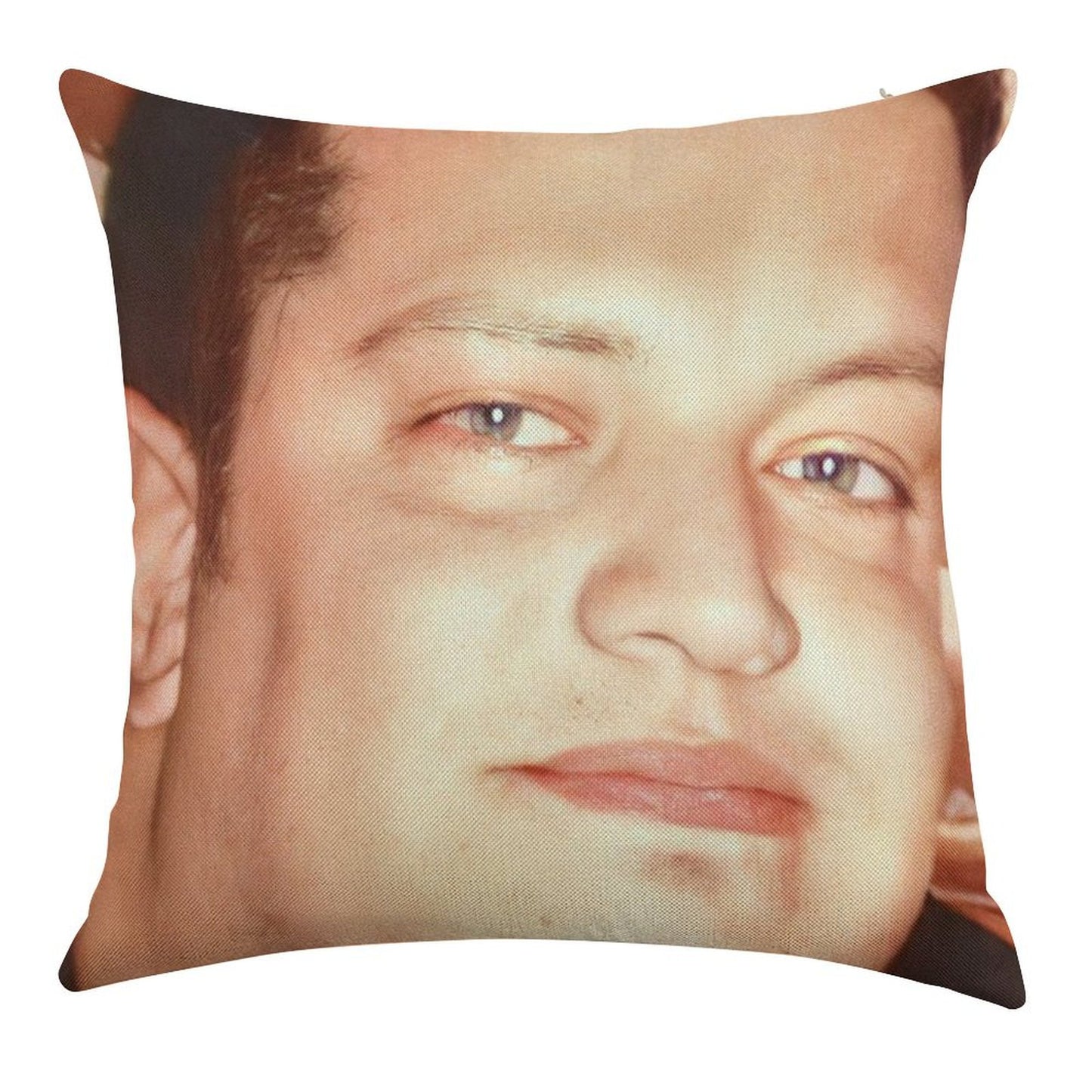 Sal's Face Linen Throw Pillow Cover