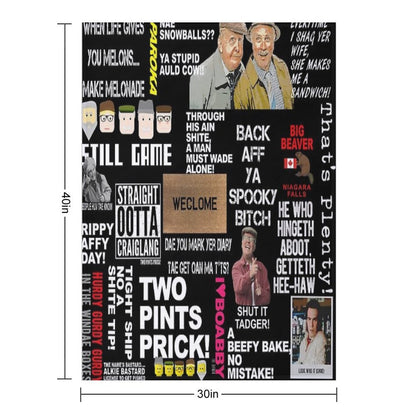 Still Game Scrap Book Throw Blanket