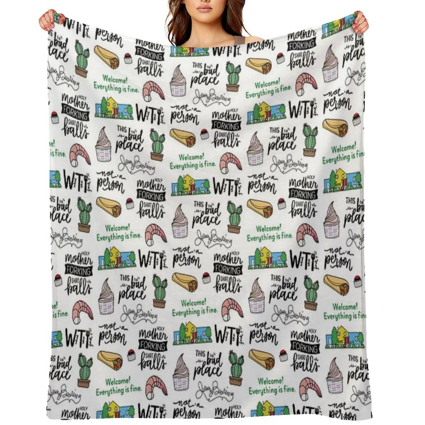 The Good Place TV Show Art Throw Blanket
