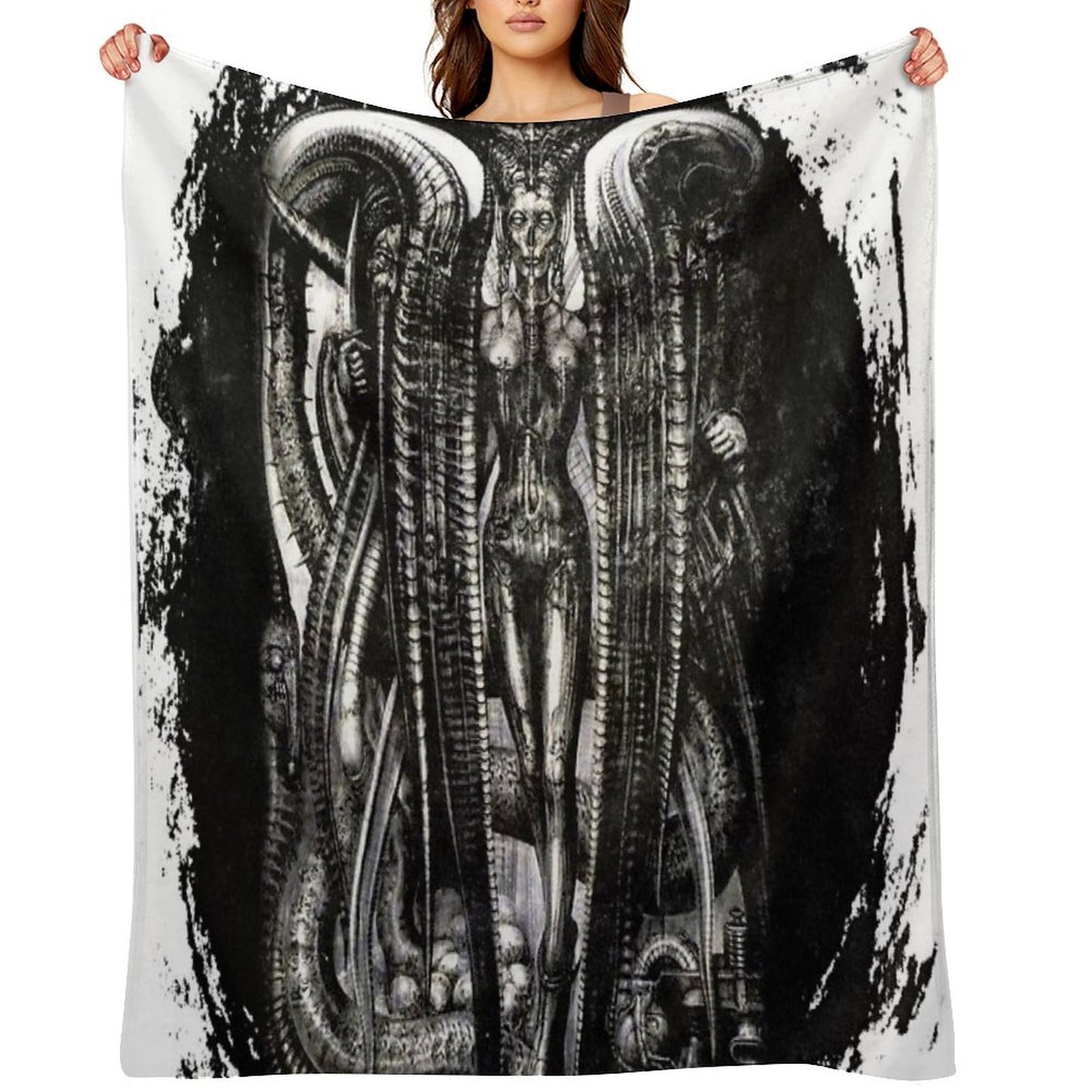 HR Giger Lilith Steampunk Throw Blanket