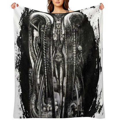 HR Giger Lilith Steampunk Throw Blanket