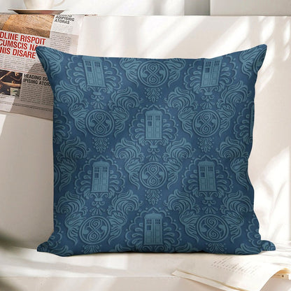 Doctor's Damask Linen Throw Pillow Cover