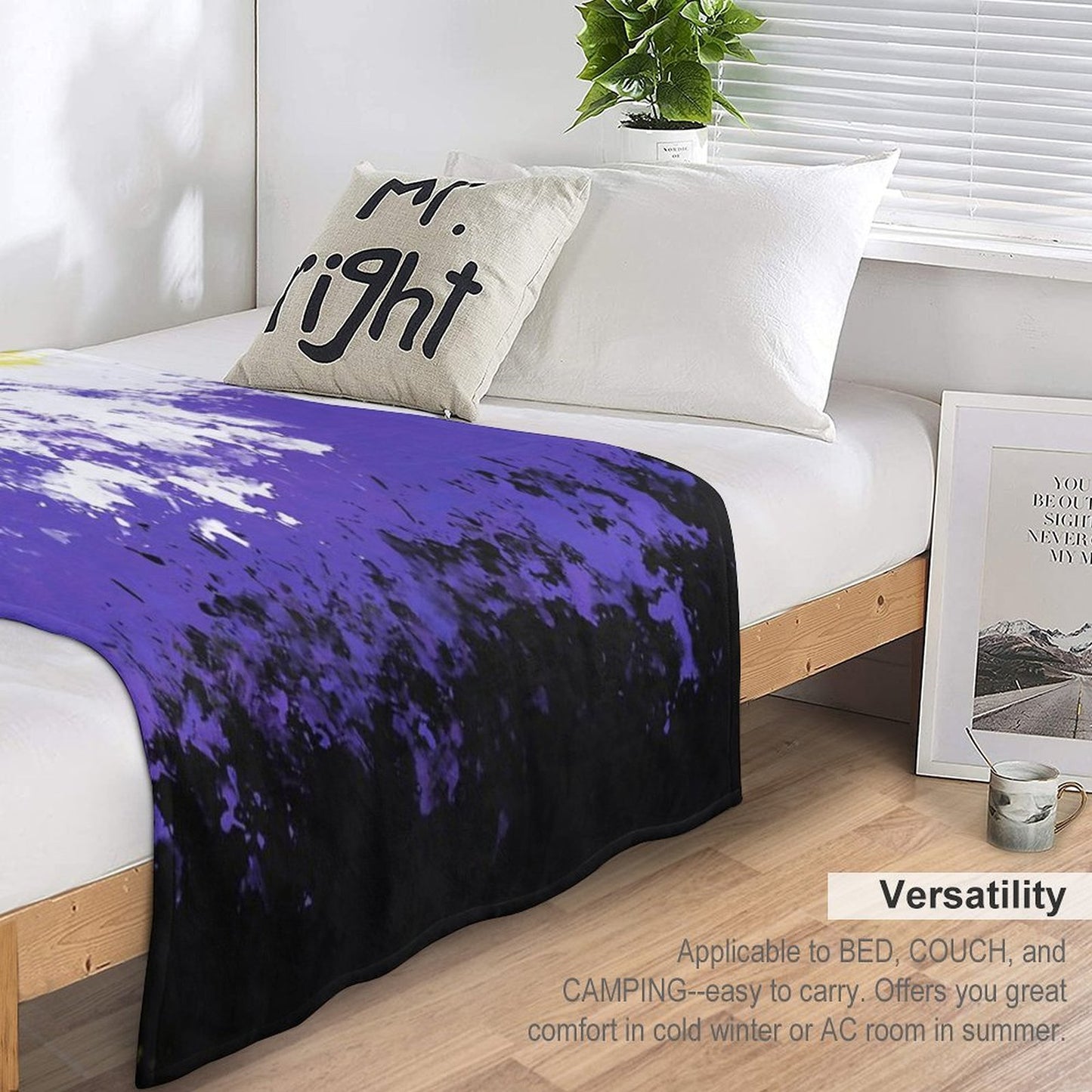 Non-Binary Paint Splatter Pride Flag Throw Blanket