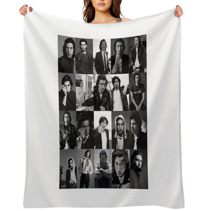Gift For Men Adam Special Present Driver Collage Vintage Photograp Throw Blanket