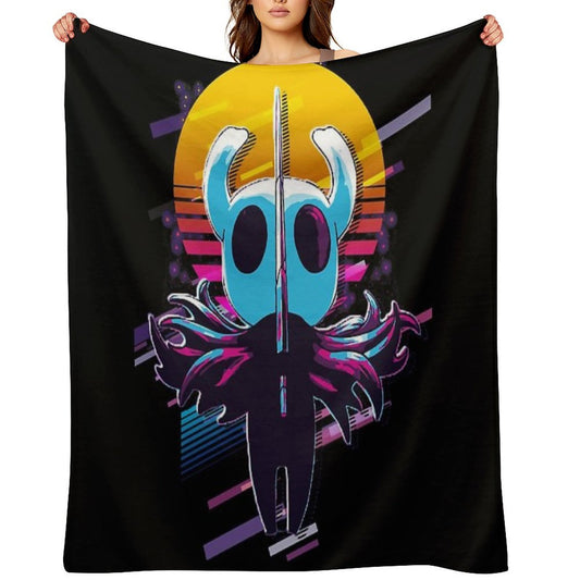The Knight - Hollow Knight 80s Retro Throw Blanket